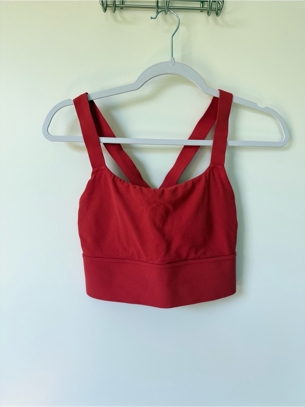 Athleta Red Cross-Back Sports Bra